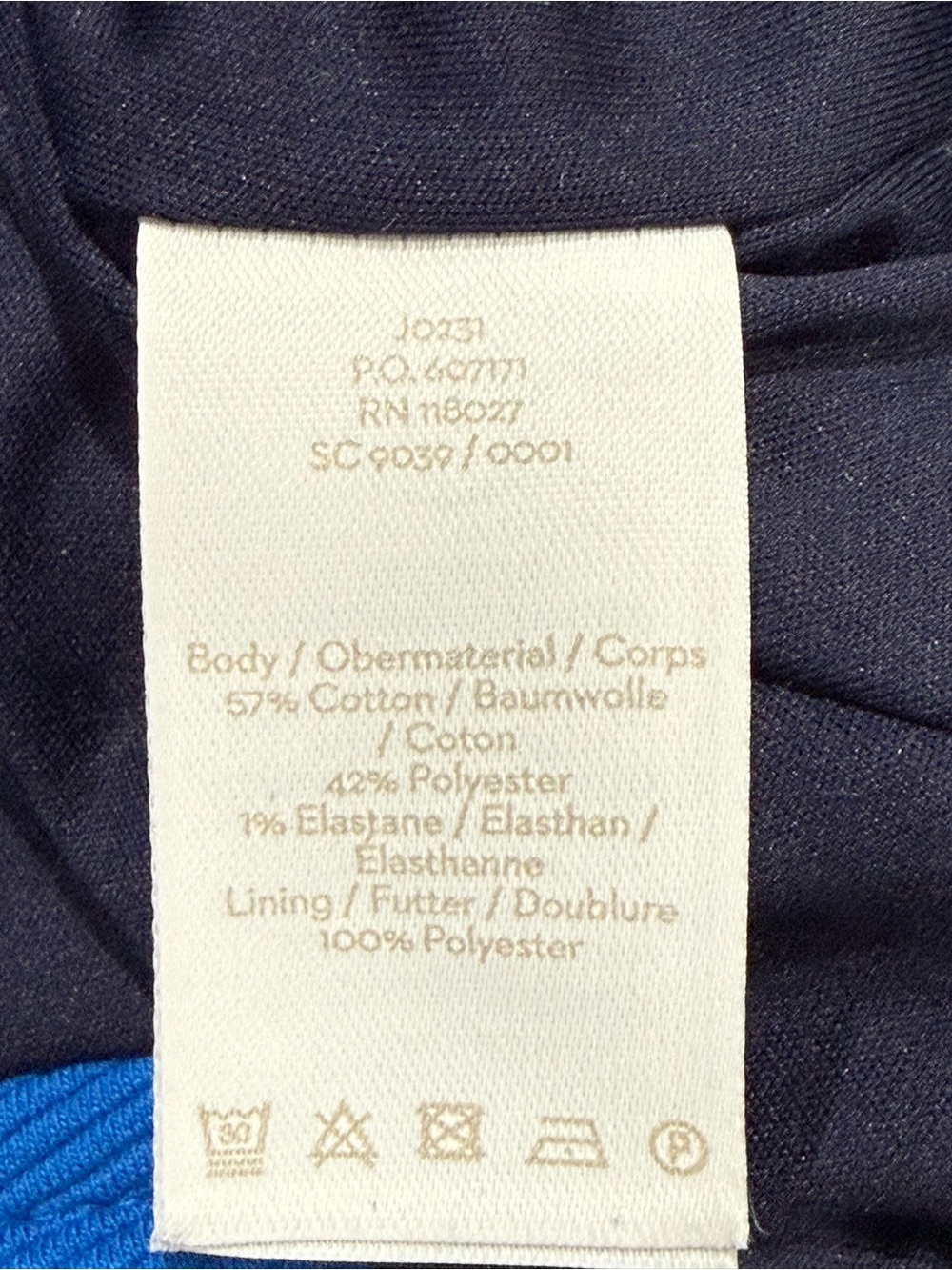 Boden Mia Ottoman Ribbed Blue Shift Dress Size 6R 3/4 Sleeve Pockets EUC - Picture 10 of 11